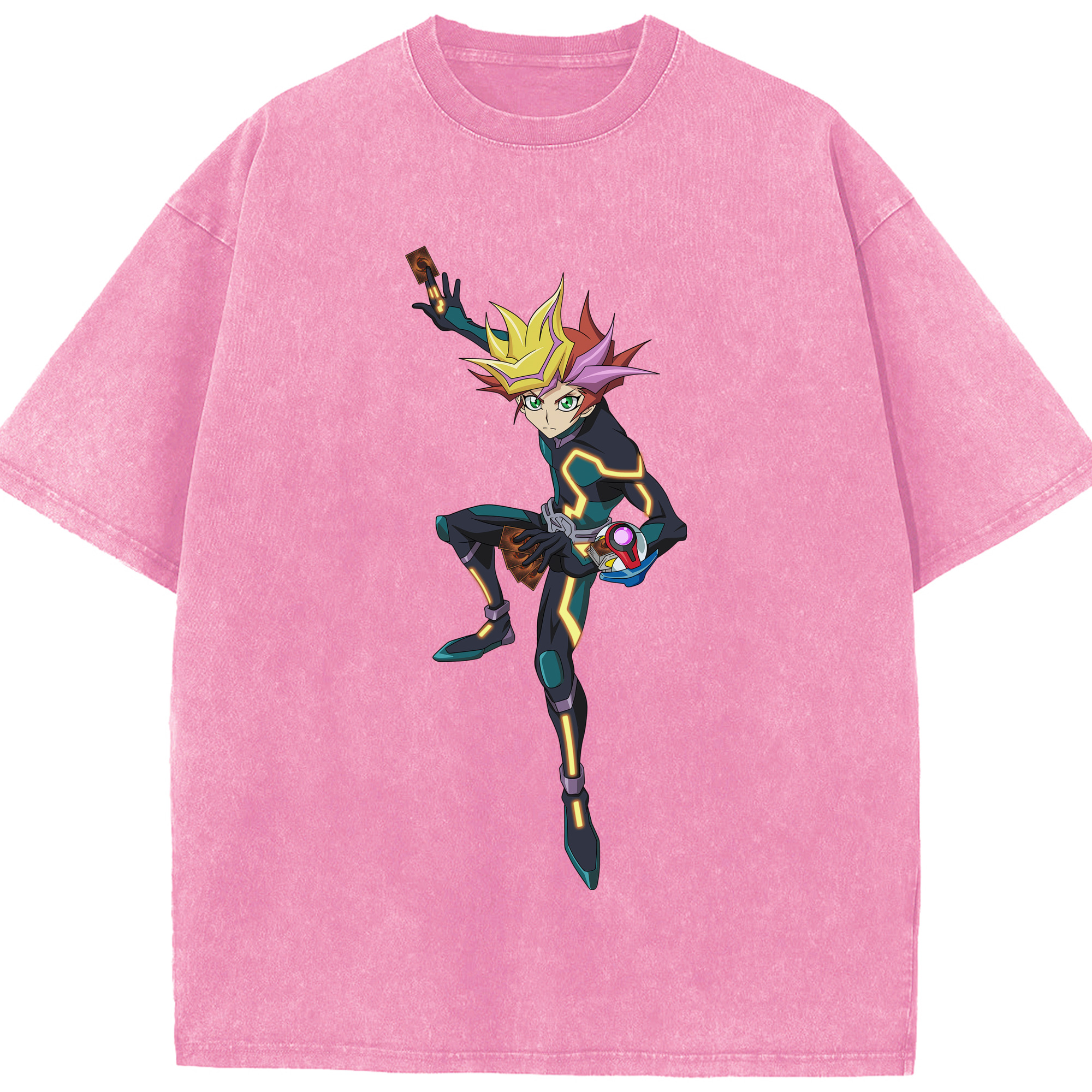 （画像用） 遊☆戯☆王 Yu-Gi-Oh! 綿100% ヴィンテージ風 半袖Tシャツ（フロントプリント）